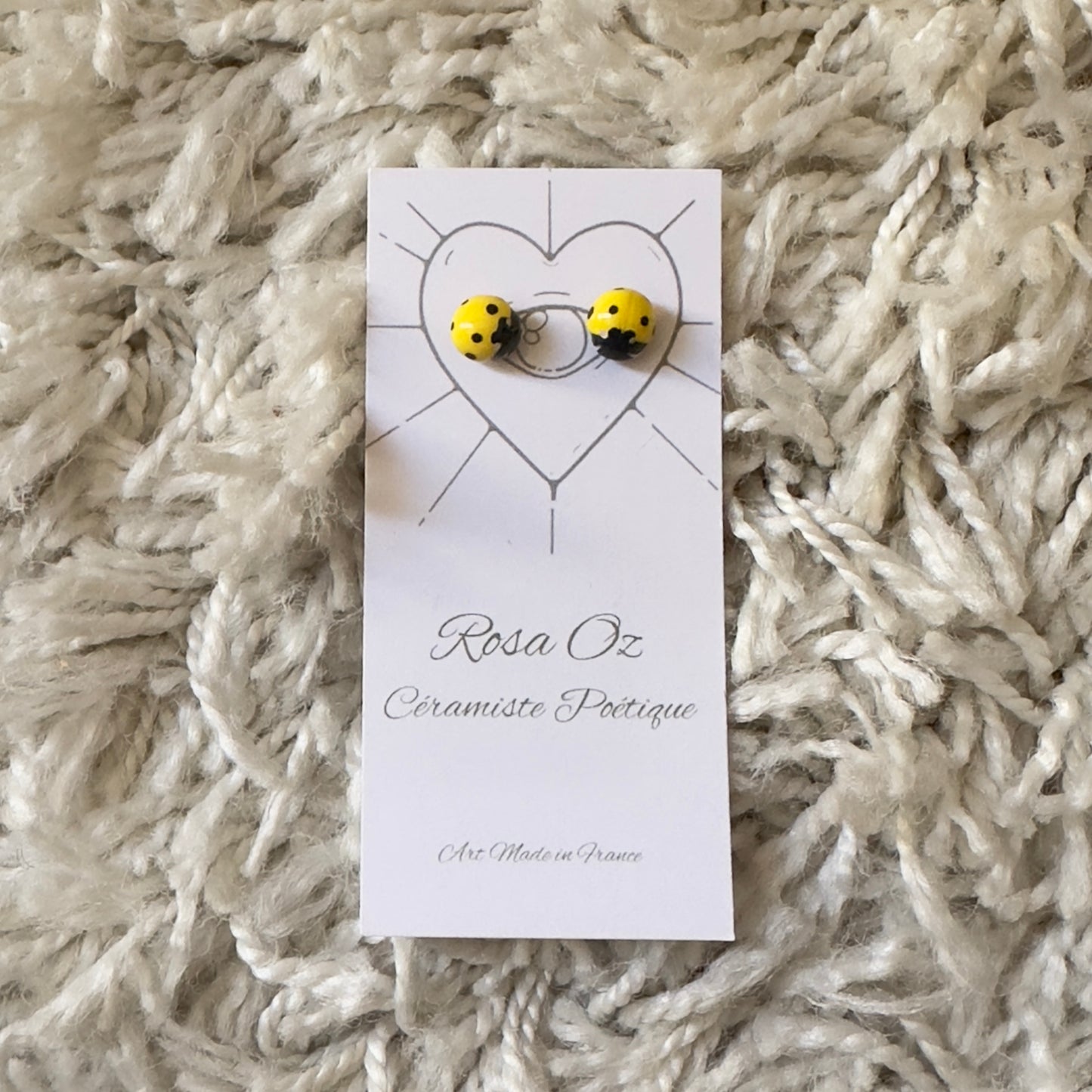 🐞Puces Coccinelle Jaune
